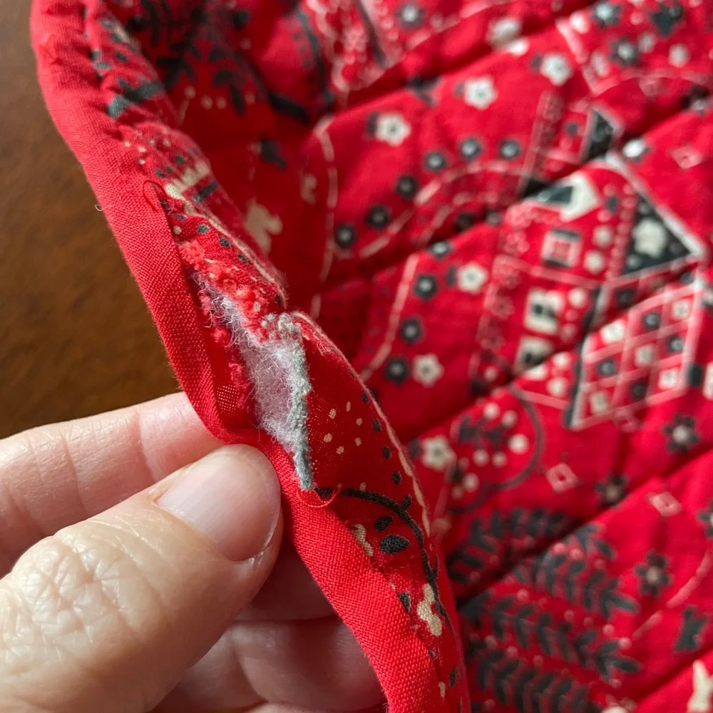 Vintage quilted red